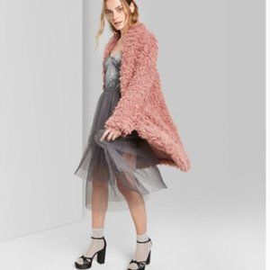 WILD FABLE Faux Fur Mauve Jacket